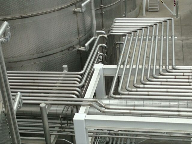 Industrial piping, welded stainless
